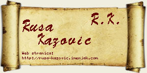 Rusa Kažović vizit kartica